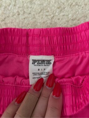 PINK Victoria's Secret Neon Pink Elastic Waist Shorts